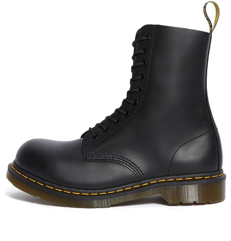 Dr. Martens 1919 Leather Med Calf Boots Black 10105001