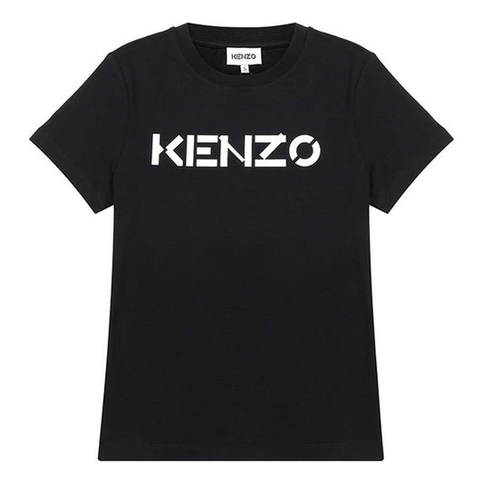 KENZO FW20 Logo Pattern Round Neck Short Sleeve Black FA62TS8414SJ-99