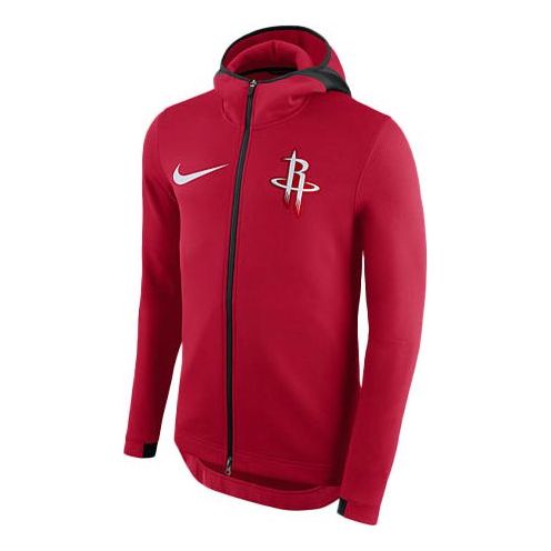 Nike Player Edition houston rockets Solid Color Zipper hooded Jacket Red 899843-657