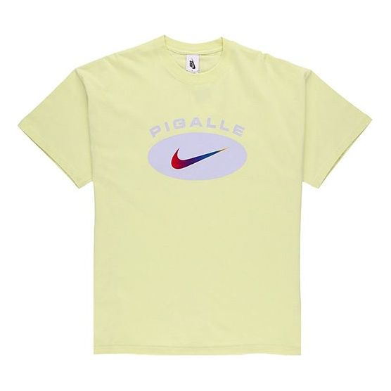 Nike x Pigalle Crossover Logo Printing Stripe Round Neck Short Sleeve Green CK2338-335