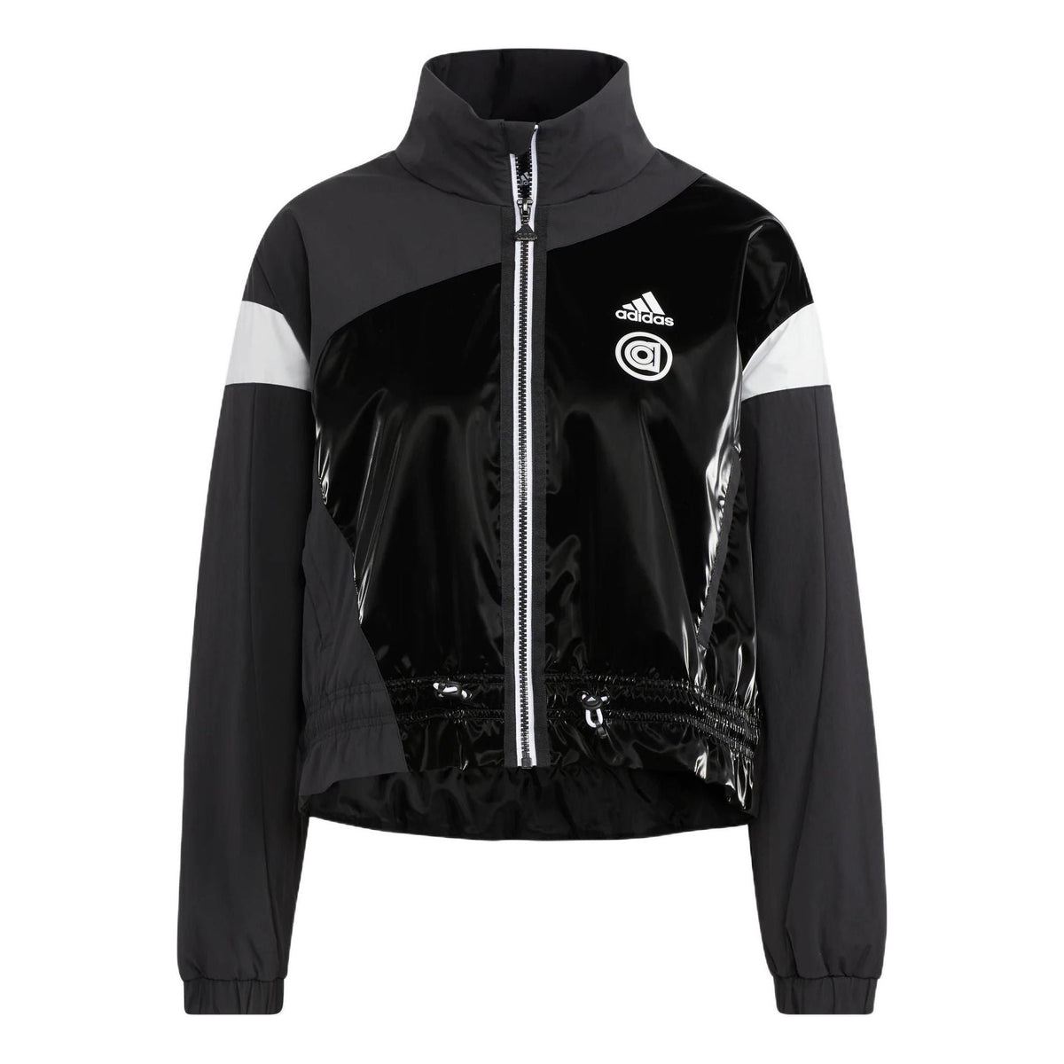 (WMNS) adidas UST Woven Jacket Asia Sizing 'Black White' HR8155