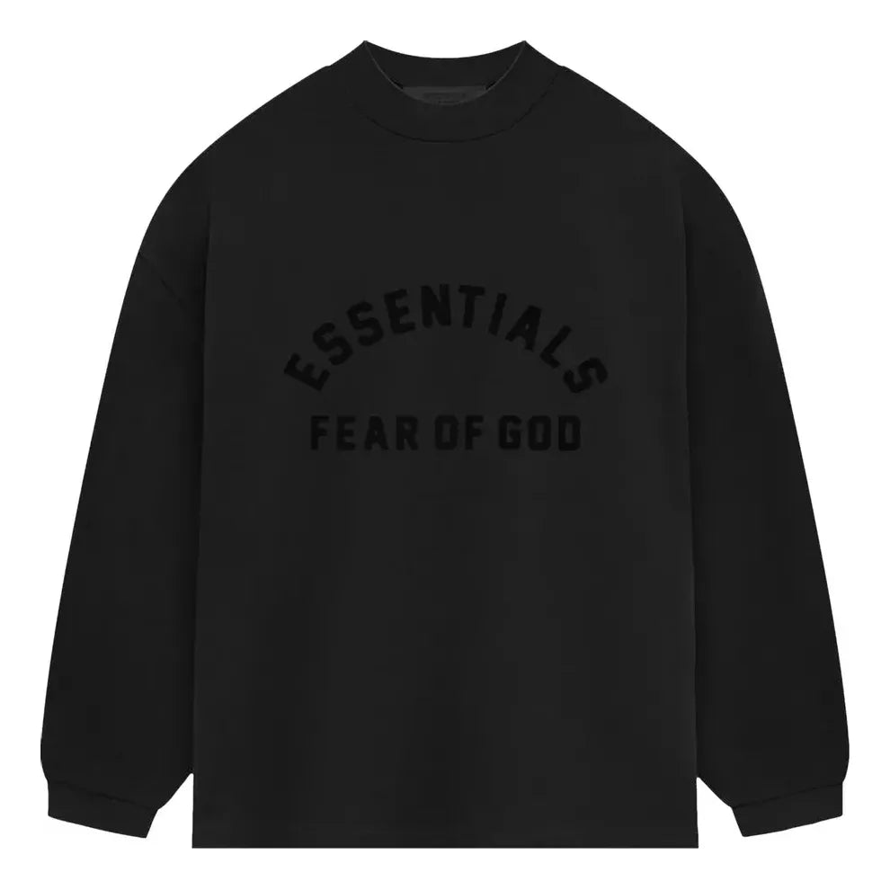 Fear of God Essentials SS24 Heavy Jersey Long-Sleeve T-Shirt 'Jet Black' 125SP242014F