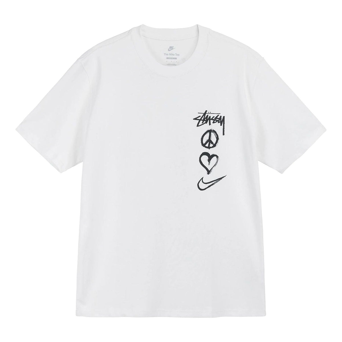 Nike x Stussy Peace Love Swoosh T-Shirt 'White' DM4942-121
