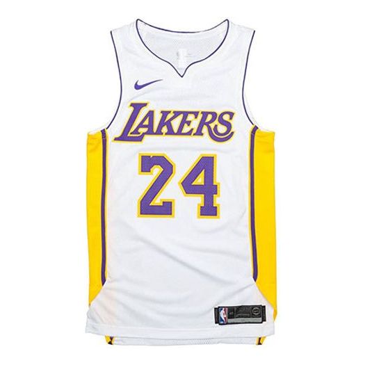 Nike Los Angeles Lakers Kobe Bryant 24 Jersey White AQ2106-100
