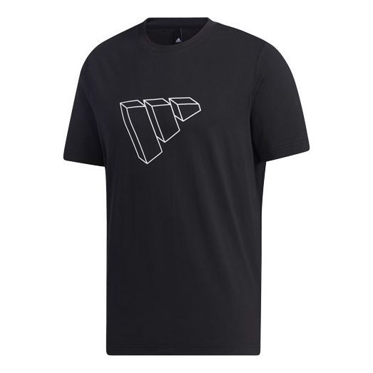 adidas Fi Tee Sub Bos Logo Printing Round Neck Short Sleeve Black GP0965