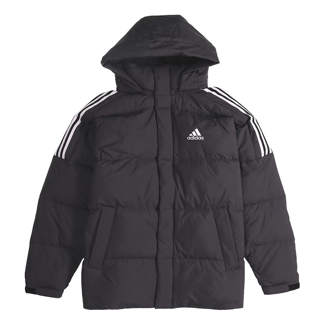 adidas 3st Puff Down J Stay Warm Sports hooded down Jacket Black GF0101