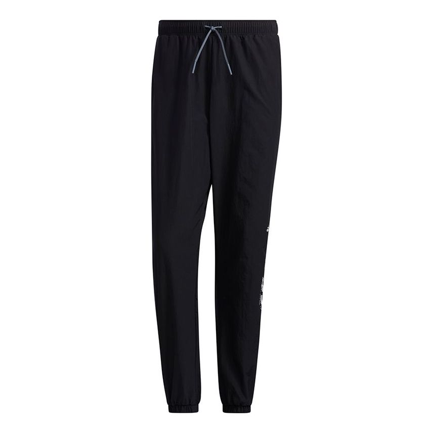 adidas M Wrd Wov Pnt Contrasting Colors Loose Woven Sports Pants Black GL8679