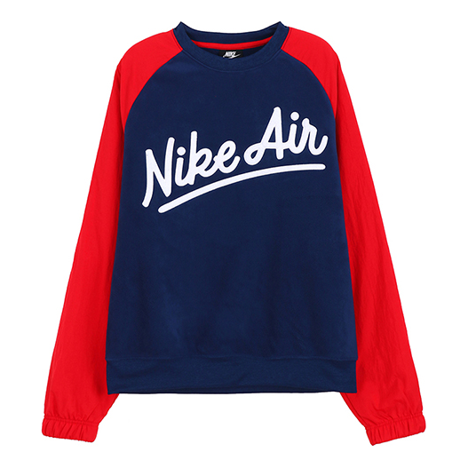 Nike AS Men's Sportswear Air Crew MX SSNL Blue VOID 'Red Blue' BV5188-492