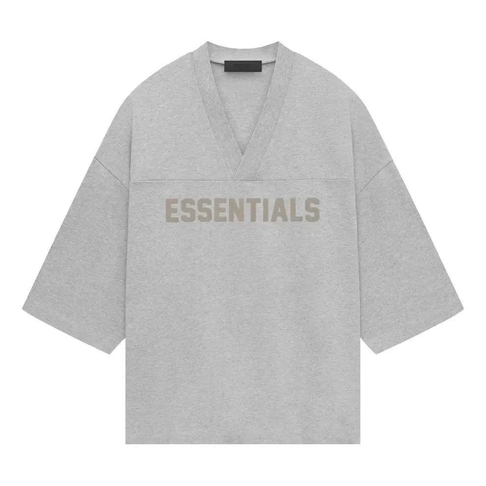 Fear of God Essentials Heavy Jersey Football T-shirt 'Light Heather Grey' 125SP244106F
