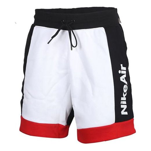 Men's Nike Air Fleece White Black Shorts CJ4833-101