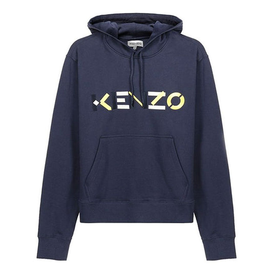 Men's KENZO FW20 Embroidered logo Fleece Lined Blue FA65SW3044MO-76