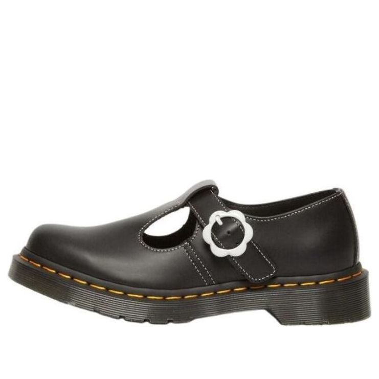 (WMNS) Dr. Martens Polley Smooth Leather Mary Janes 'Black' 31687001