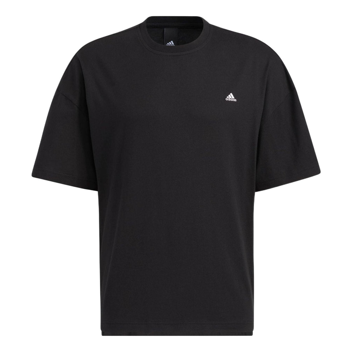 adidas Solid Color Sports Short Sleeve Tee 'Black' HC9979