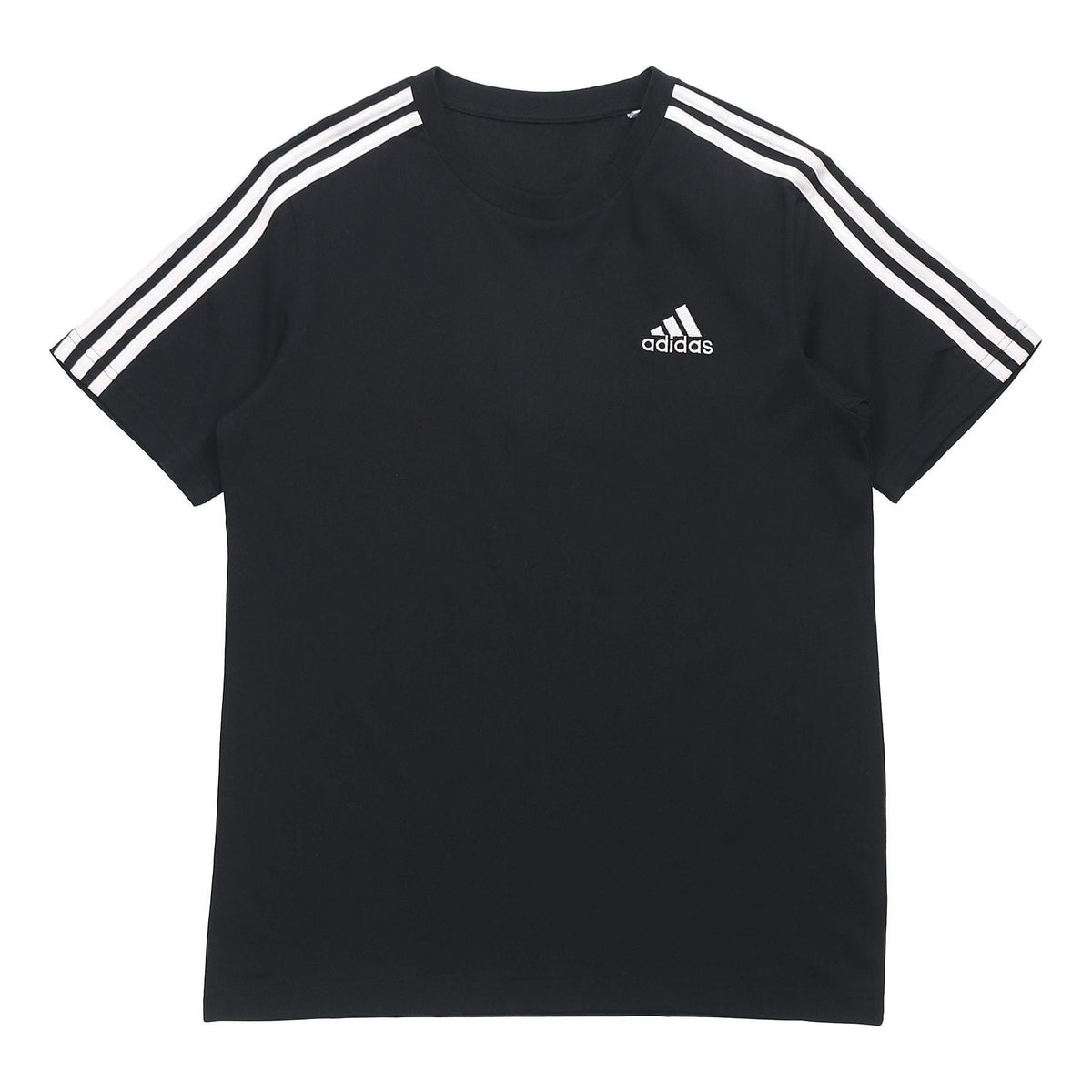 adidas M 3s Sj T Sports Training Stripe Round Neck Short Sleeve Black GL3732