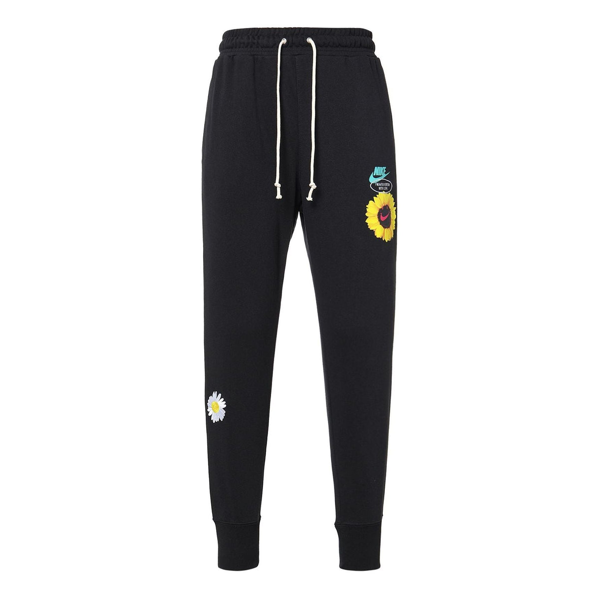Men's Nike Knit Embroidered Sports Pants/Trousers/Joggers Autumn Black DM5013-010