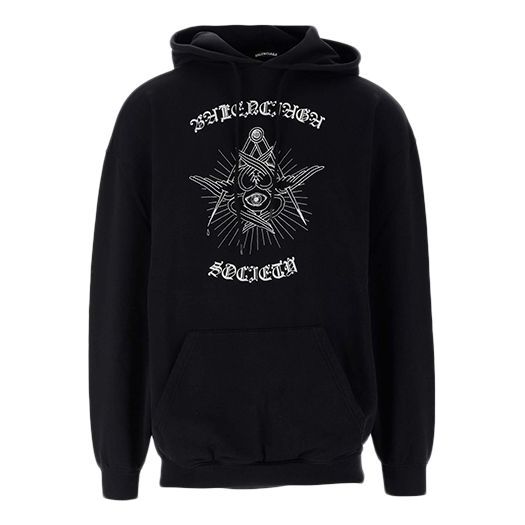 Men's Balenciaga Printing Pullover Black 570811TJVE91000