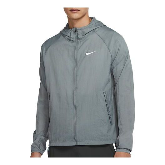 Nike logo Printing Reflective Woven Casual Sports Hooded Jacket 'Grey Blue' CU5359-084