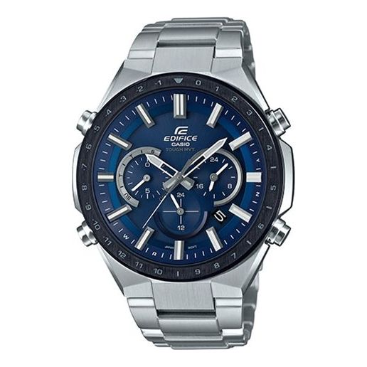 CASIO EDIFICE Solar Powered Waterproof Sports Sapphire Crystal Stainless Steel Strap Mens Blue Analog EQW-T660DB-2A