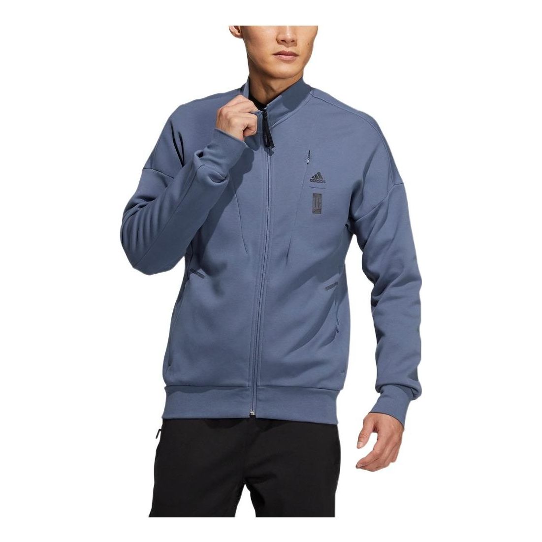 Men's adidas Martial Arts Series Athletics Sports Stand Collar Jacket Green HE5127