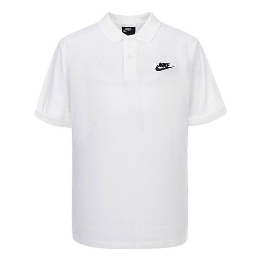 Nike Casual Sports lapel Short Sleeve Polo Shirt White CJ4456-100