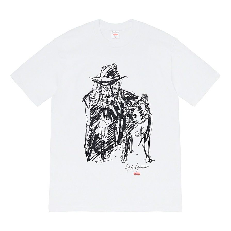 Supreme FW20 Week 4 x Yohji Yamamoto Tee 'Black White' SUP-FW20-099