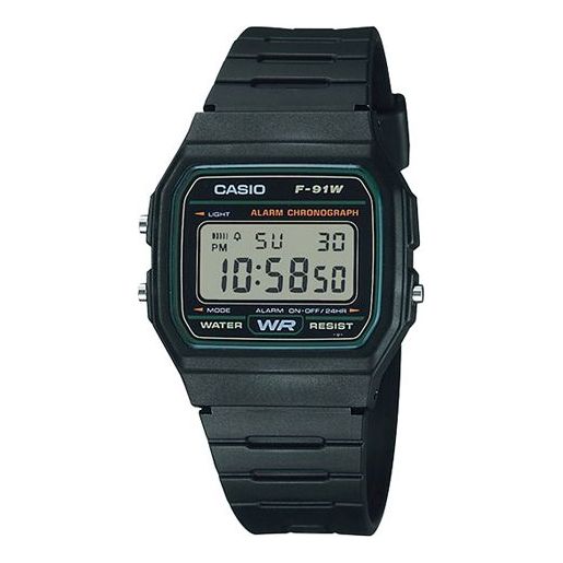 CASIO Waterproof Unisex Mens Black Digital F-91W-3