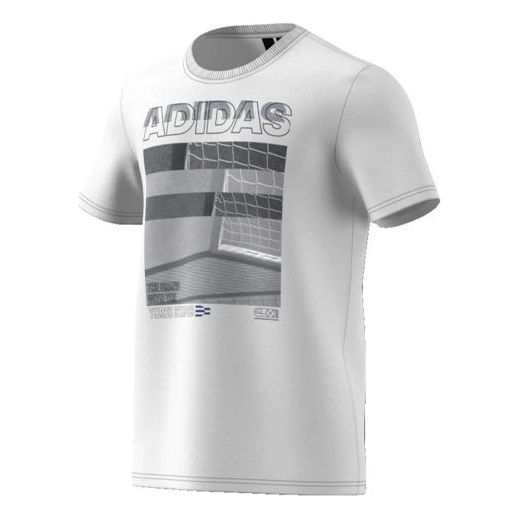 adidas Mh Photo Tee Training Sports Round Neck Short Sleeve White ED7287