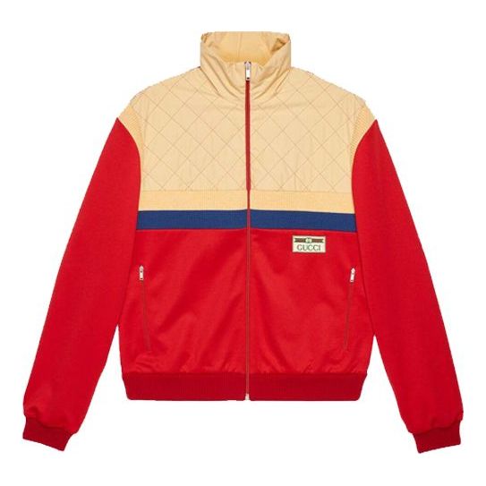 Gucci Plain Knit Zipper Jacket For Men Red 625287-XJCNI-6678
