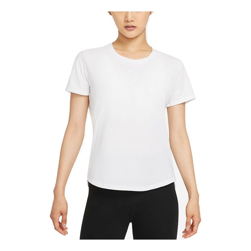 (WMNS) Nike Dri-FIT Quick Dry Round-neck White DD0619-100
