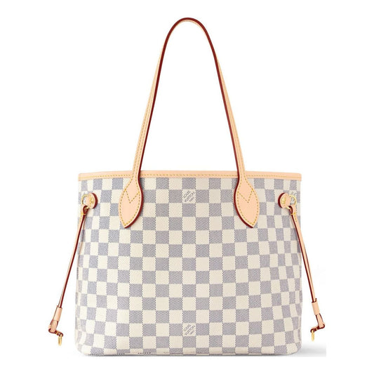 (WMNS) LOUIS VUITTON Neverfull PM Damier Azur Canvas Handbag 'Grey Gold' N40605