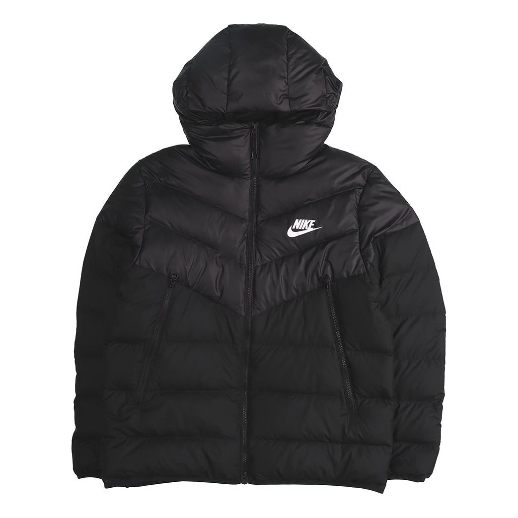 Nike Nsw Windrunner Down Fill Stay Warm Solid Color hooded down Jacket Black 928834-010