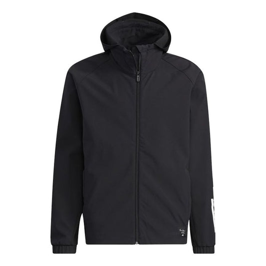 adidas Running Sports Training Hooded Jacket Black H40880