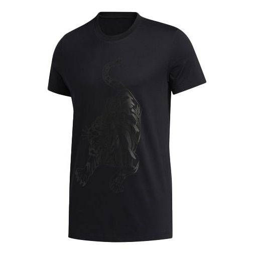 adidas CNY Printing Basketball Sports Short Sleeve Black GH4996