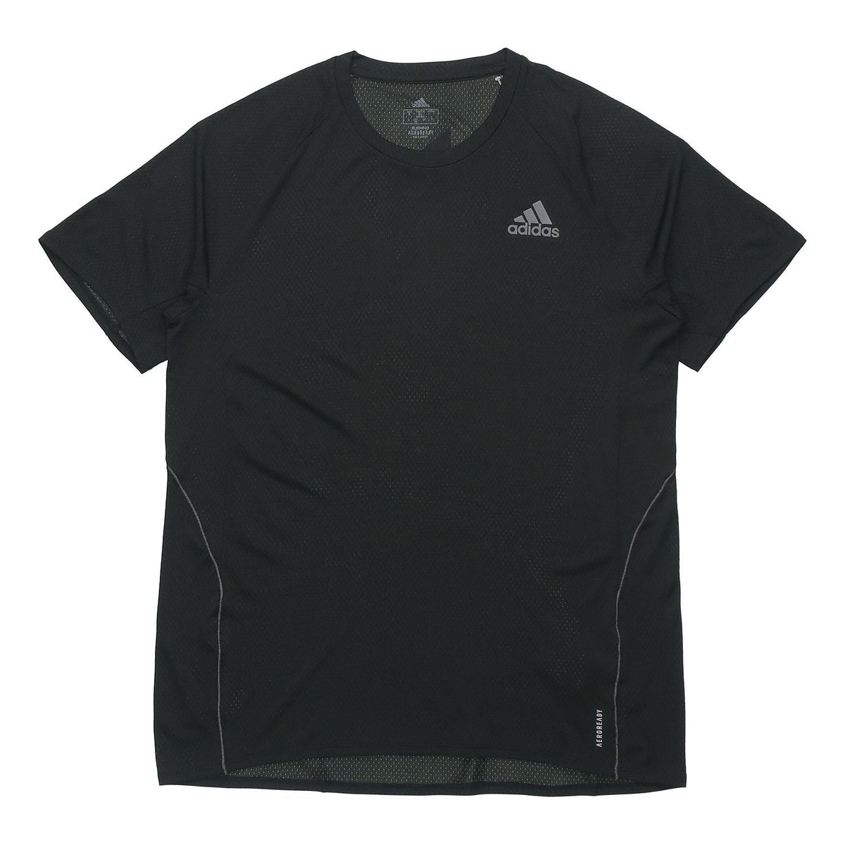 adidas Adi Runner Tee Running Sports Short Sleeve Black FM7637