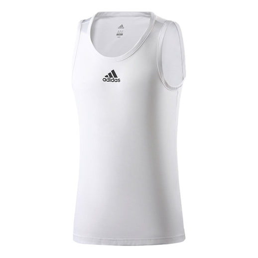adidas Printing Logo Basketball Sports Vest White EJ5612