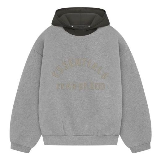 Fear of God Essentials SS24 Nylon Fleece Hoodie 'Dark Heather' 202SP244313F